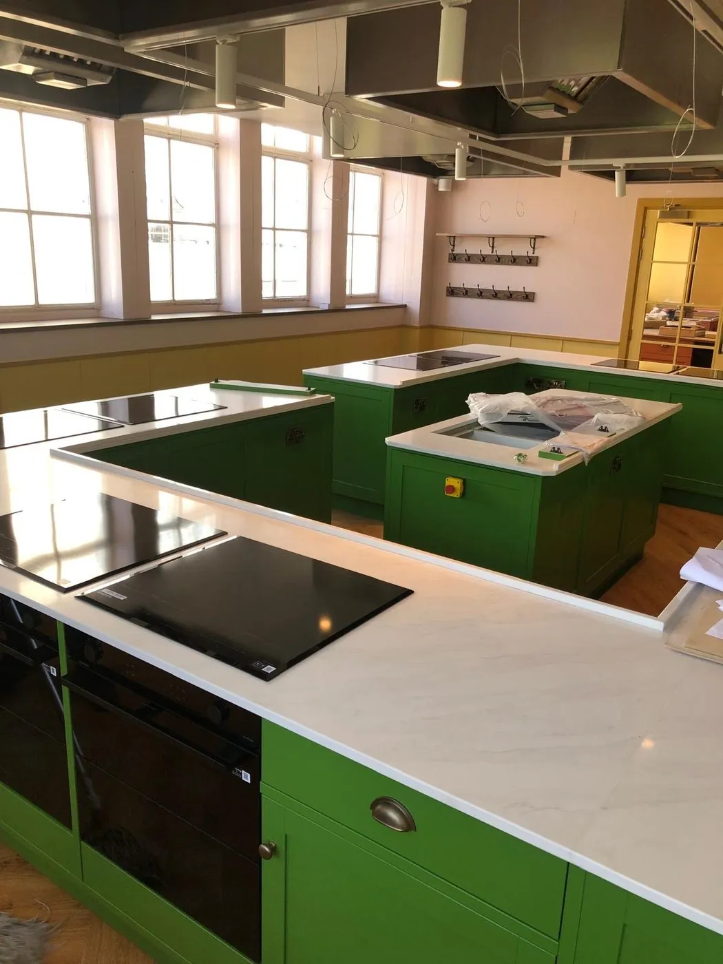 Professional training kitchen cleaned to handover standard